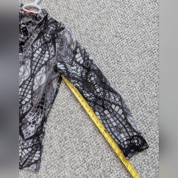 Catherine Malandrino Women's (8) Very Sheer/See-Through Button-Down Blouse/Top - Picture 7 of 11